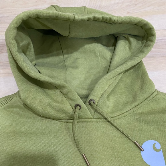 CARHARTT RELAXED FIT MIDWEIGHT LOGO SLEEVE GRAPHIC HOODIE WOMENS SMALL - Picture 4 of 9
